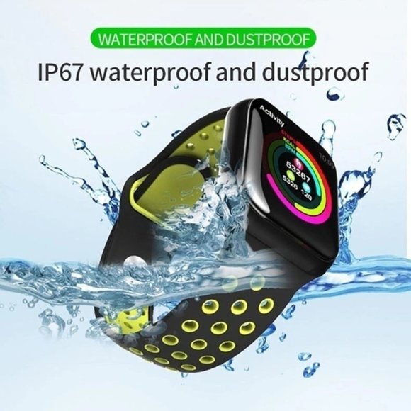 Smart Watch-Silver Watch w/White and Black Band - Picture 7 of 10